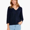 Relaxed Shaker Knit Sweater DARK INDIGO -Deals Clothing Shop S231123DIDPRODUCT 01