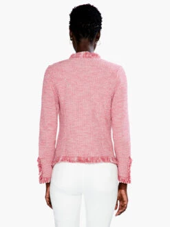 Fringe Mix Knit Jacket DUSTY CEDAR -Deals Clothing Shop S231133DUCPRODUCT 03