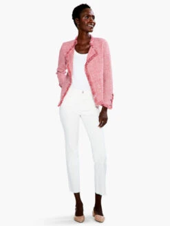 Fringe Mix Knit Jacket DUSTY CEDAR -Deals Clothing Shop S231133DUCPRODUCT 04