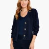 Shaker Knit Cardigan DARK INDIGO -Deals Clothing Shop S231136DIDPRODUCT 01