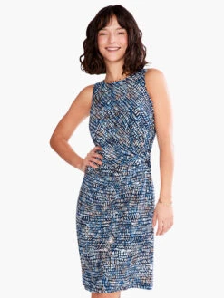 Water Drops Dress BLUE MULTI