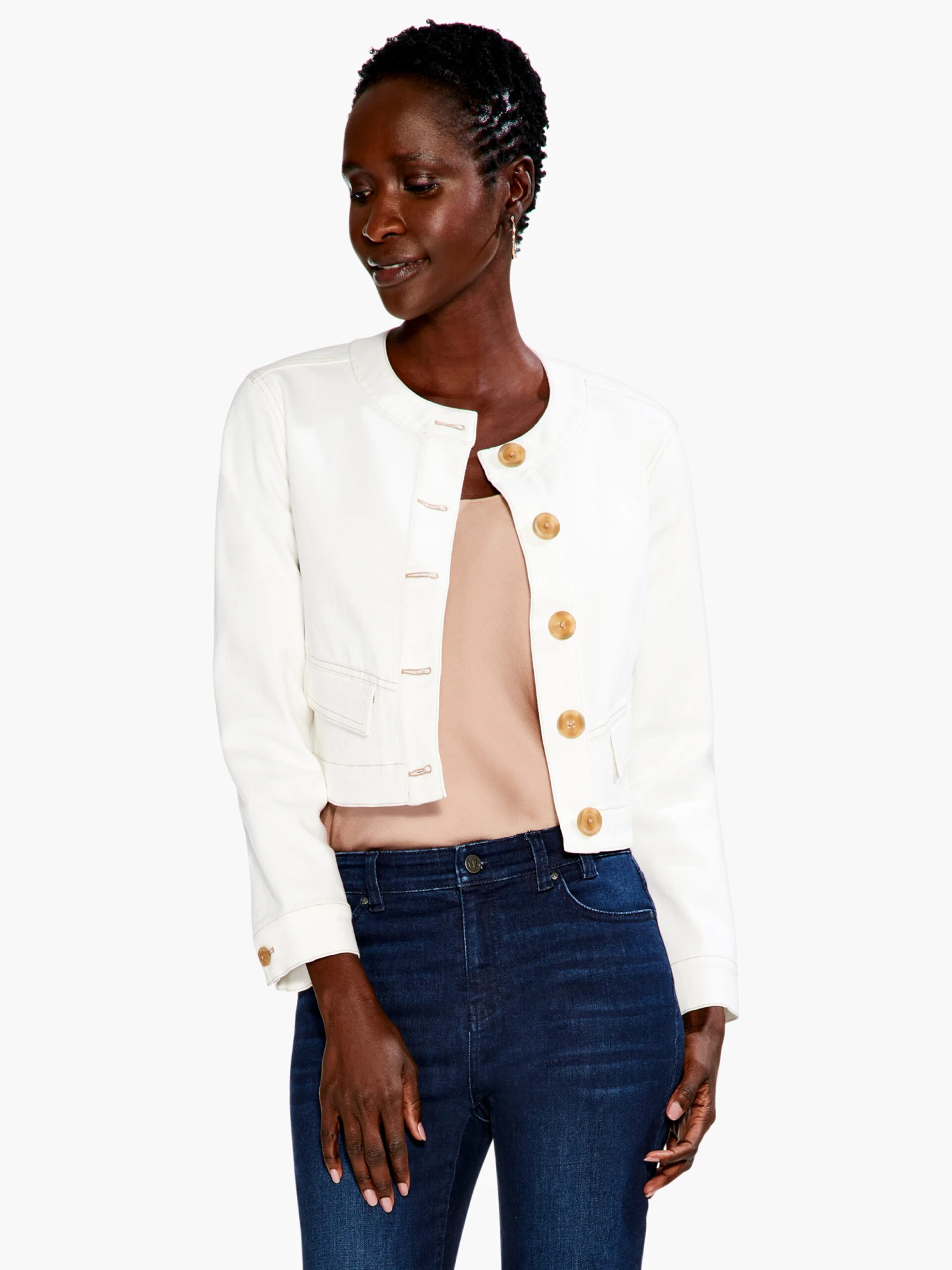 Top It Off Denim Jacket PAPER WHITE 3 Top It Off Denim Jacket PAPER WHITE