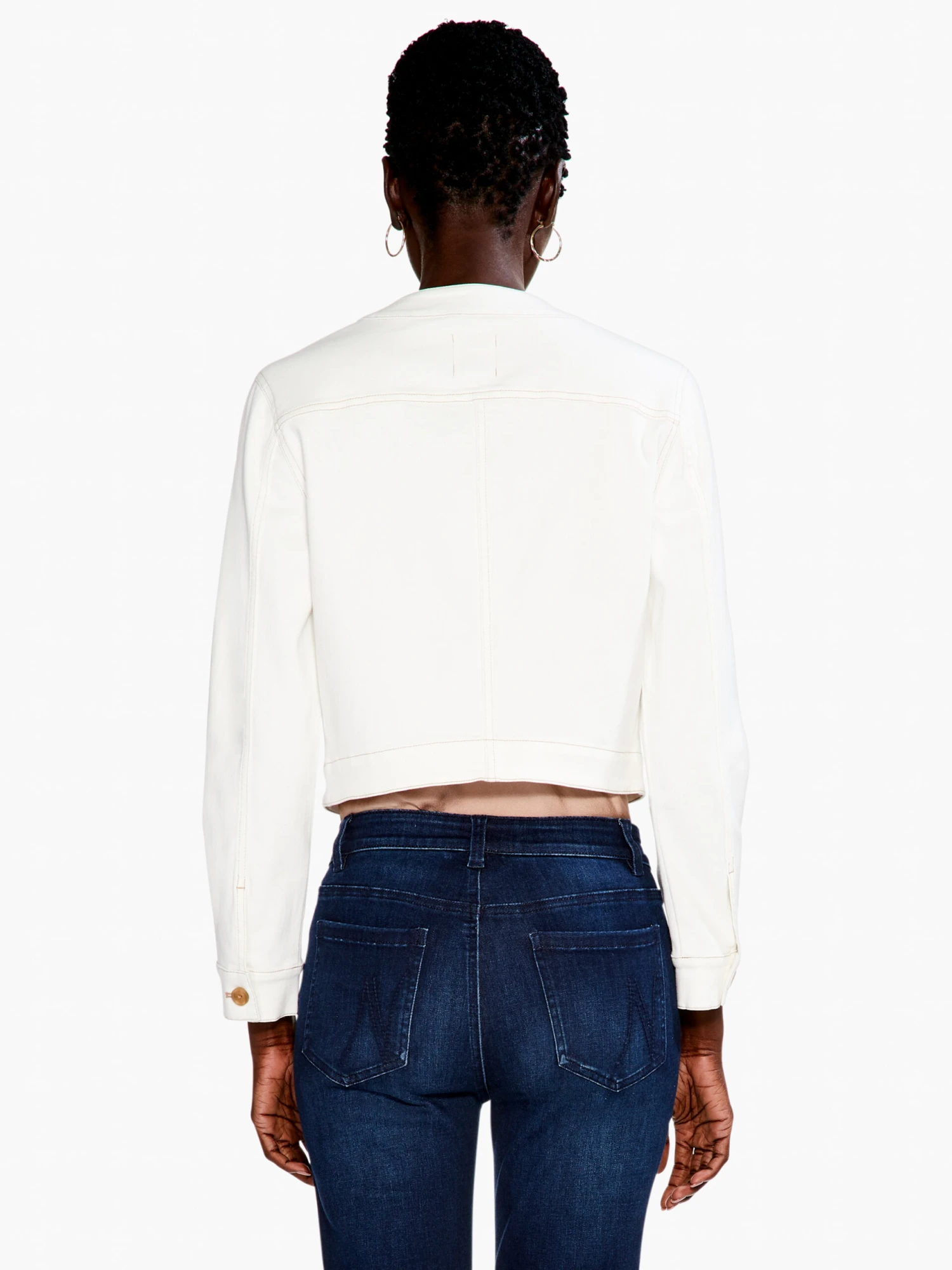 Top It Off Denim Jacket PAPER WHITE 5 Top It Off Denim Jacket PAPER WHITE - Image 3