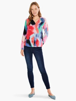 Abstract Art Top PINK MULTI -Deals Clothing Shop S231609PKMPRODUCT 04
