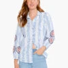 Embroidered Skies Shirt BLUE MULTI -Deals Clothing Shop S231638BLTPRODUCT 01