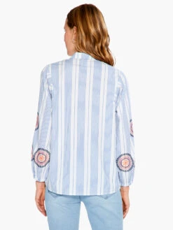 Embroidered Skies Shirt BLUE MULTI 8 Embroidered Skies Shirt BLUE MULTI -Deals Clothing Shop S231638BLTPRODUCT 03