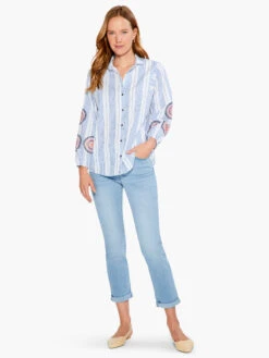 Embroidered Skies Shirt BLUE MULTI 9 Embroidered Skies Shirt BLUE MULTI -Deals Clothing Shop S231638BLTPRODUCT 04