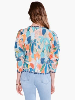 Citrus Grove Puff Sleeve Top BLUE MULTI -Deals Clothing Shop S231640BLTPRODUCT 03
