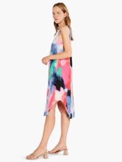 Abstract Art Dress PINK MULTI -Deals Clothing Shop S231910PKMPRODUCT 02