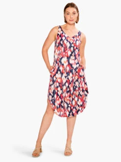 Floral Ikat Live In Dress BLUE MULTI -Deals Clothing Shop S231913BLTPRODUCT 04