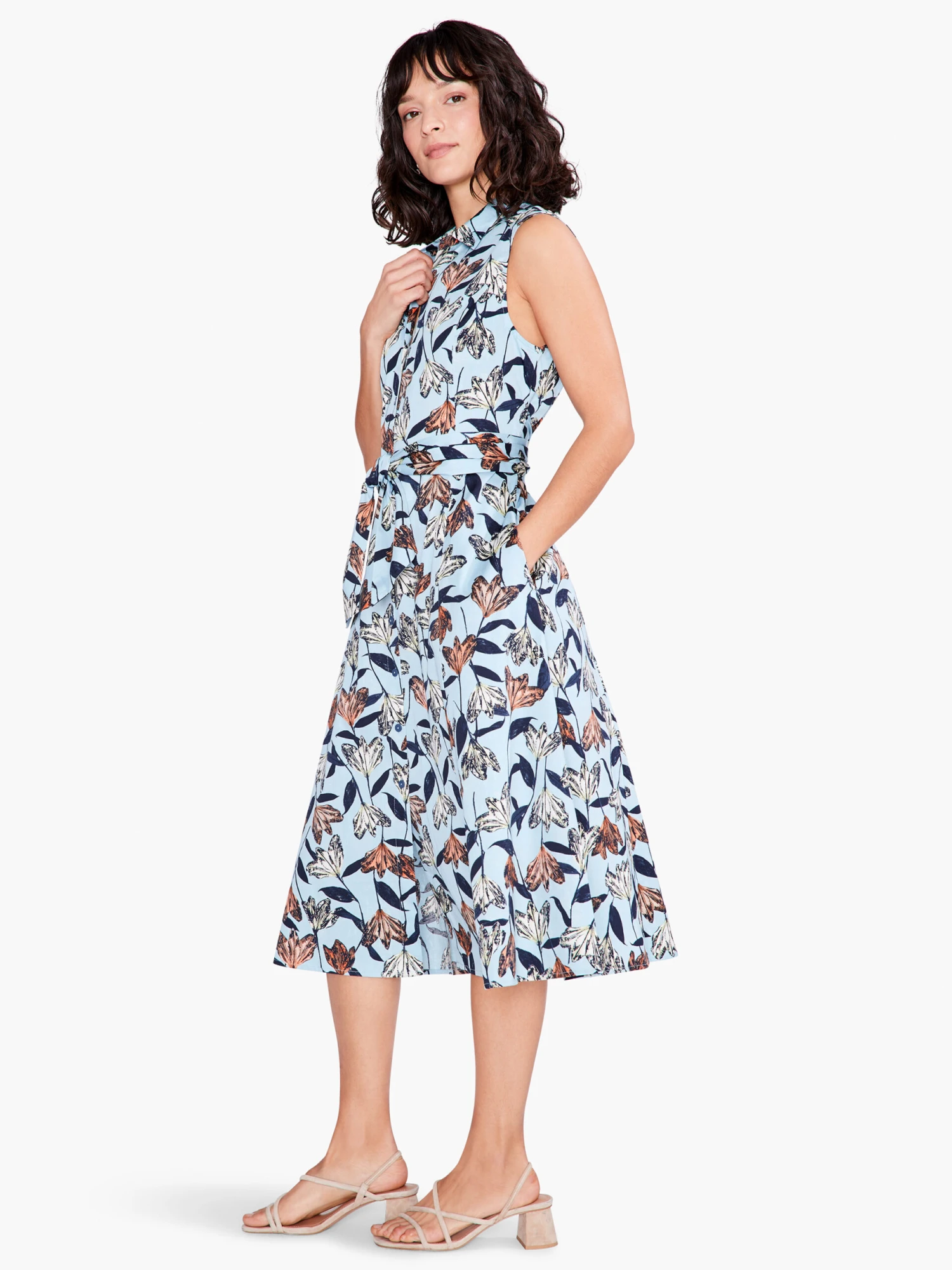 Sky Blooms Shirt Dress AQUA MULTI 4 Sky Blooms Shirt Dress AQUA MULTI - Image 2