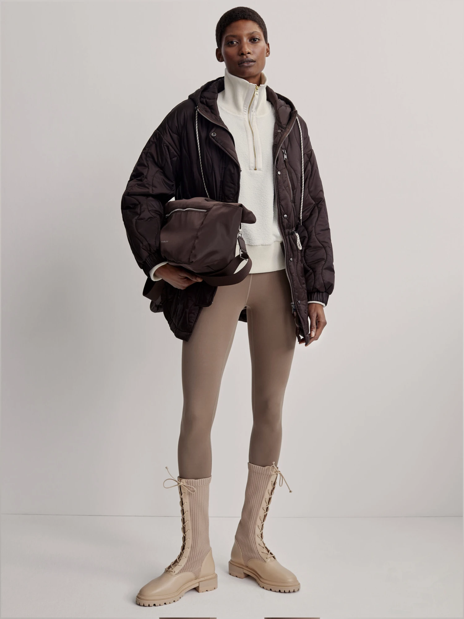 Varley - Caitlin Quilt Jacket COFFEE BEAN 6 Varley - Caitlin Quilt Jacket COFFEE BEAN - Image 4