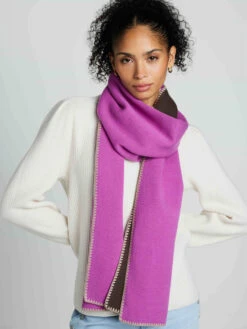 Blanket Stitch Scarf VIVID MAGENTA