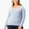 Perfect Knit Rib Long Sleeve V Neck 2 Perfect Knit Rib Long Sleeve V Neck -Deals Clothing Shop W231032WBGCPRODUCT 01