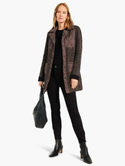 Quilted Knit Coat BLACK MULTI -Deals Clothing Shop W231106BLMPRODUCT 05