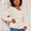 Gilded Texture Sweater Jacket CREAM 2 Gilded Texture Sweater Jacket CREAM -Deals Clothing Shop W231119CRMPRODUCT 01A