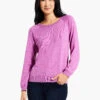 Here And There Sweater VIVID MAGENTA -Deals Clothing Shop W231151VMGPRODUCT 01