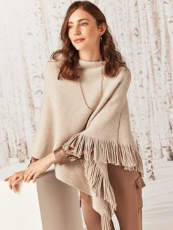 Metallic Go To Poncho NEUTRAL MIX -Deals Clothing Shop W231161NEUPRODUCT 04A