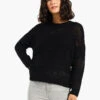 Mesh Mix Sweater -Deals Clothing Shop W231163BLXPRODUCT 01