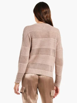 Mesh Mix Sweater STUCCO -Deals Clothing Shop W231163SCCPRODUCT 03