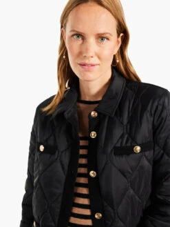 Knit Trim Puffer Jacket 12 Knit Trim Puffer Jacket -Deals Clothing Shop W231171BLXPRODUCT 05