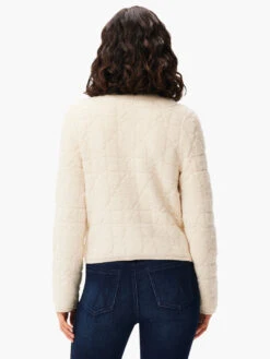 Diamond Detail Sherpa Jacket ALMOND -Deals Clothing Shop W231178RALMPRODUCT 03