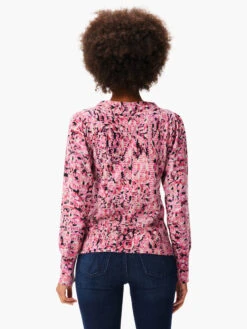 Blurred Geo Print Sweater PINK MULTI -Deals Clothing Shop W231182RPKMPRODUCT 03