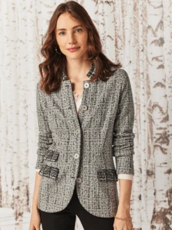 Frosty Knit Blazer GREY MULTI