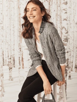 Frosty Knit Blazer GREY MULTI -Deals Clothing Shop W231186RGMIPRODUCT 05A