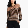 Striped Femme Sleeve Sweater -Deals Clothing Shop W231198BLMPRODUCT 01