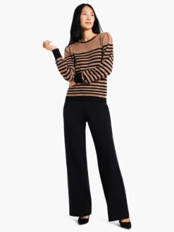 Striped Femme Sleeve Sweater -Deals Clothing Shop W231198BLMPRODUCT 04