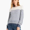 Striped Femme Sleeve Sweater BLUE MULTI -Deals Clothing Shop W231198BLTPRODUCT 01
