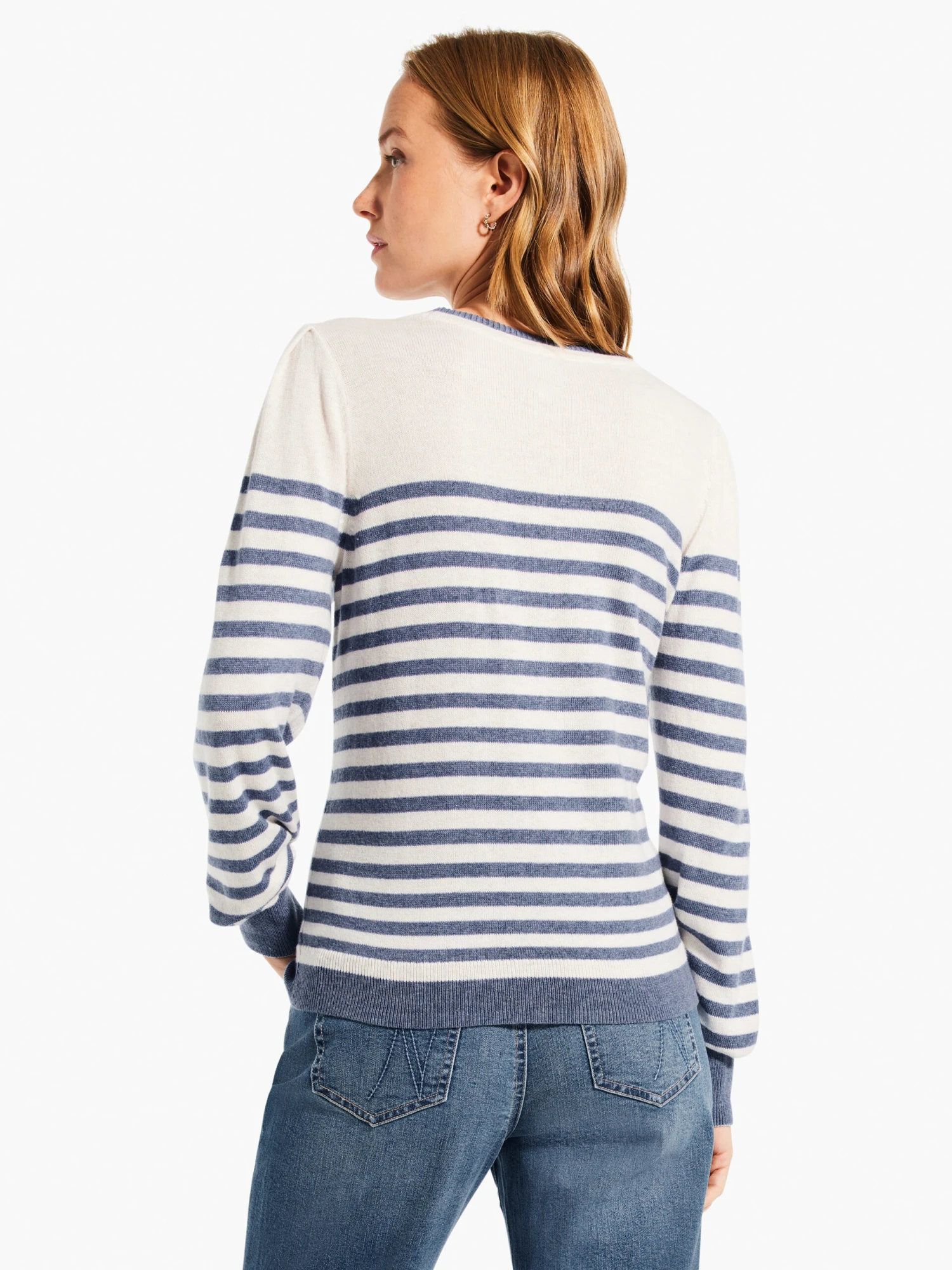 Striped Femme Sleeve Sweater BLUE MULTI 5 Striped Femme Sleeve Sweater BLUE MULTI - Image 3