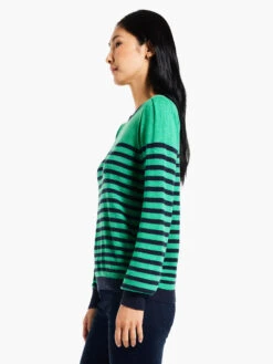 Striped Femme Sleeve Sweater GREEN MULTI -Deals Clothing Shop W231198GRIPRODUCT 02