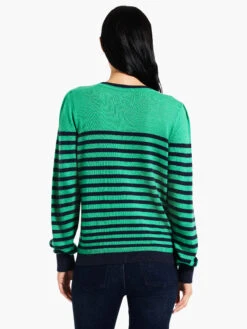 Striped Femme Sleeve Sweater GREEN MULTI -Deals Clothing Shop W231198GRIPRODUCT 03