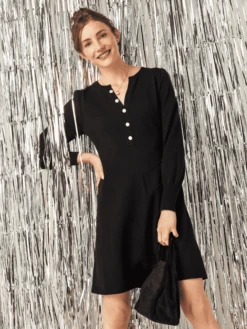 Twirl Time Dress BLACK ONYX -Deals Clothing Shop W231220BLXPRODUCT 04A