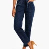 28" Belted Straight Ankle Jeans TWI