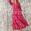 Petal Splash Dress PINK MULTI -Deals Clothing Shop W231906PKMPRODUCT 01A